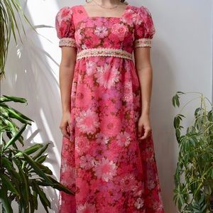 Vintage 70s Bridgerton regency dress